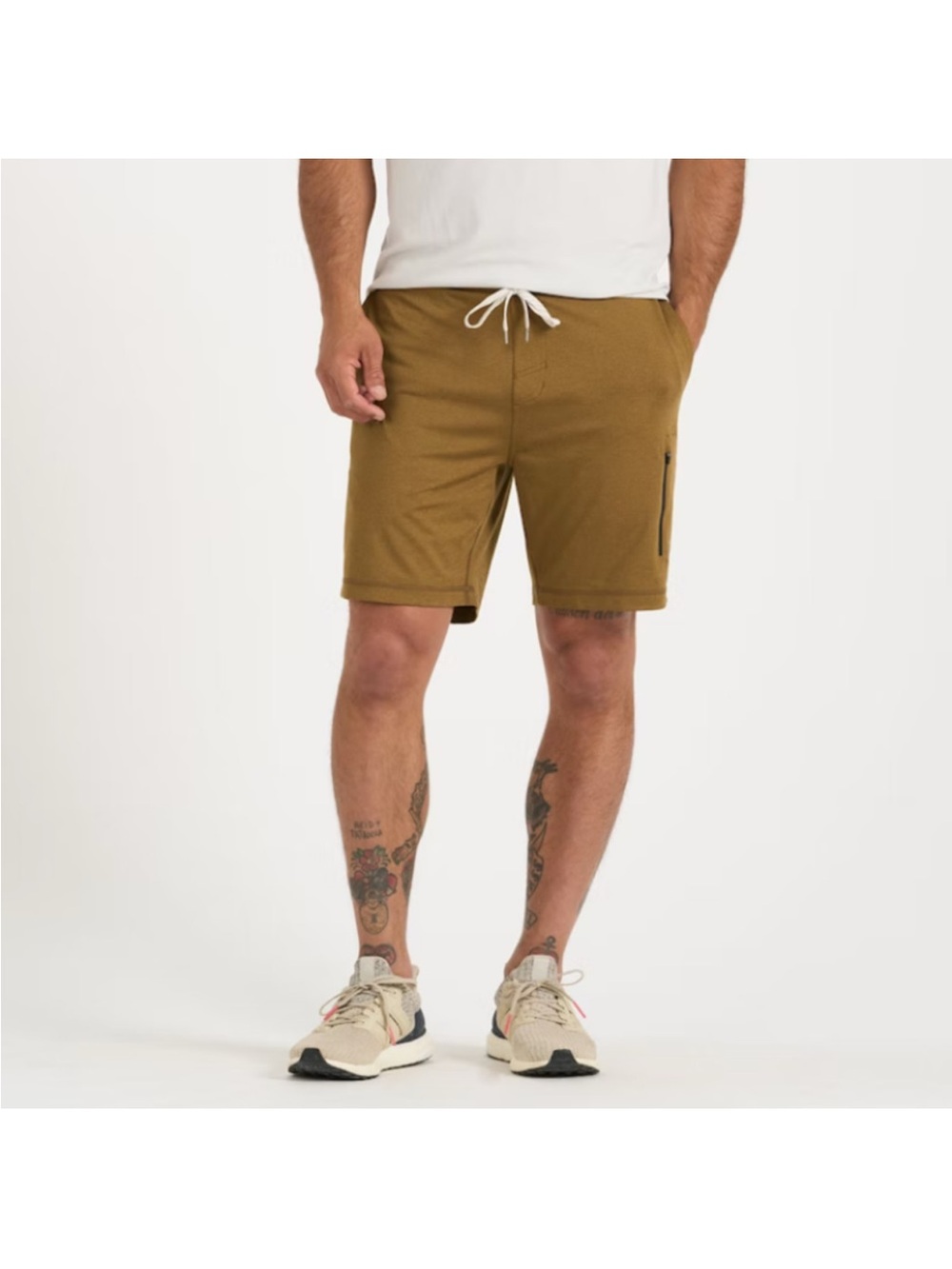 Vuori Mens Sunday Performance Shorts in Tobacco Heather Sz M